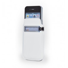 Кожаный чехол с функцией быстрого извлечения для iPhone 4S, белый BI0605