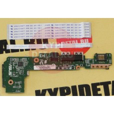 б/у Плата кнопки включения, USB, Audio, LAN, картридера Asus EEE PC 1011PX 60-0A3DI01000-C05 +шлейфы