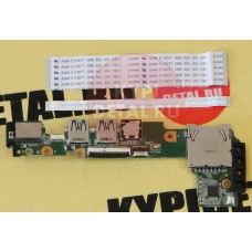 б/у Плата кнопки включения, USB, Audio, LAN, картридера Asus EEE PC 1011PX 60-0A3DI01000-C05 +шлейфы