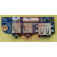 б/у USB плата для ноутбука IRU W255CU с аудио-разъемами 6-71-W24C8-D02 GP