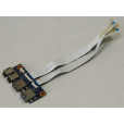 б/у Плата с USB разъемами DNS W650 6-71-W6508-D05 +шлейф