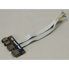 б/у Плата с USB разъемами DNS W650 6-71-W6508-D05 +шлейф
