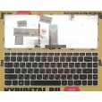 Клавиатура для ноутбука Lenovo G40-30, G40-70 Flex 14, G40, G40-45, G40-75, G40-80, серебряная, с ру