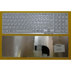 Клавиатура для ноутбука Sony SVE15 SVE17 SVE1511S4C SVE151 (Win8) белая, с русскими буквами E15, E17