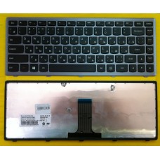 Клавиатура для ноутбука Lenovo flex 14 серая, чёрные кнопки (для Win8) P/n: 25-213957, 25213957, 9Z.