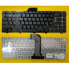 Клавиатура для ноутбука Dell Inspiron 14 3421 14R 5421 Vostro 2421 глянцевая, чёрная, с русскими бук