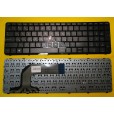 Клавиатура для ноутбука HP Pavilion 17-e чёрная, c рамкой, глянцевая 2B-06901Q110 708169-002