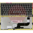Клавиатура для ноутбука Lenovo Yoga 11S, S210, S215, 11S-IFI, 11S-ITH чёрная, рамка серебряная, с ру