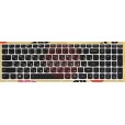 Клавиатура для ноутбука Lenovo G50-30, G50-45, G50-70, B50-30 черная, рамка серебряная, с подсветкой