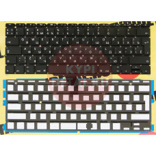 Клавиатура Apple MacBook A1370 A1465 11.6" чёрная, большой Enter, с подсветкой, с русскими буквами