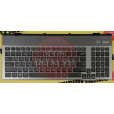 Клавиатура для ноутбука Asus G55, G55V, G55VW, G57, G57V, G57VW черная, с серой рамкой, с подсветкой