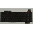 Клавиатура для ноутбука Asus FX63VM, FX63VD, FZ63VM, FZ63VD, ZX63VD, FX503 черная, красные кнопки, с