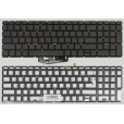 Клавиатура для ноутбука HP Omen 17-W000, 17-W100, 17-W200  черная, красные кнопки, с подсветкой, с р