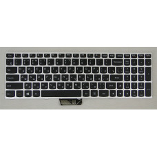 Клавиатура для ноутбука Lenovo G50-30, G50-45, G50-70, B50-30 черная, рамка серебряная,, с русскими