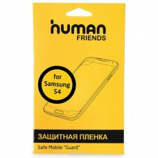 Защитная пленка для экрана Human Friends Safe Mobile "Guard" Samsung S4, в комплекте чистящая салфет