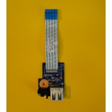 б/у Плата с USB разъемами HP DV6-3000 DA0LX6TB4D0 + шлейф