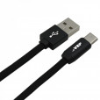 Кабель USB-Type-C дата кабель 2A черный 1м
